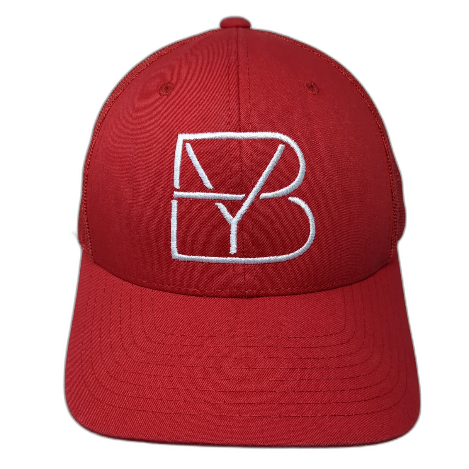 Yb Snapback Trucker Hat Red One Size Adjustable Embroidered The Classics Yupoong